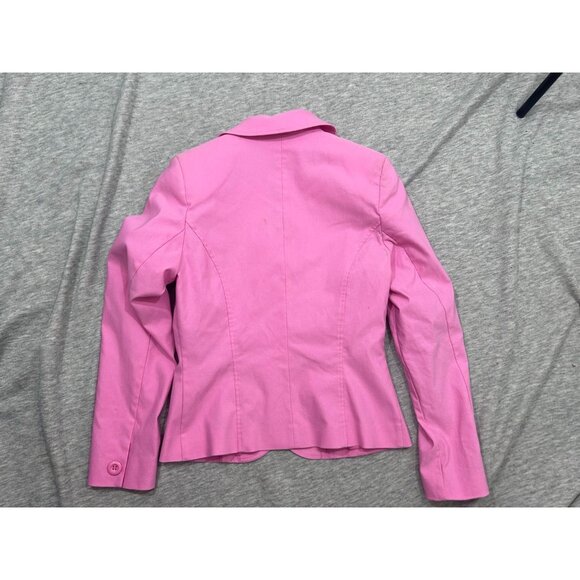 Tobias Blazer Jacket Women's Size 2 Slim Fit Three Button Front Pockets Pink - Picture 9 of 9